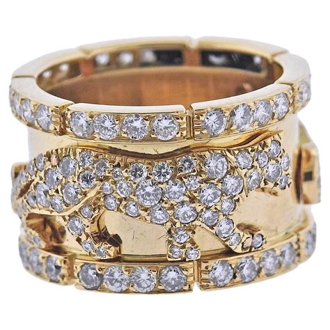 cartier band ring with diamonds